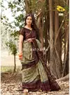 Brown RajYog Mul Mul Sartin Exclusive Printed Soft Mal Mal Sartin Silk Casual Wear Saree 05 